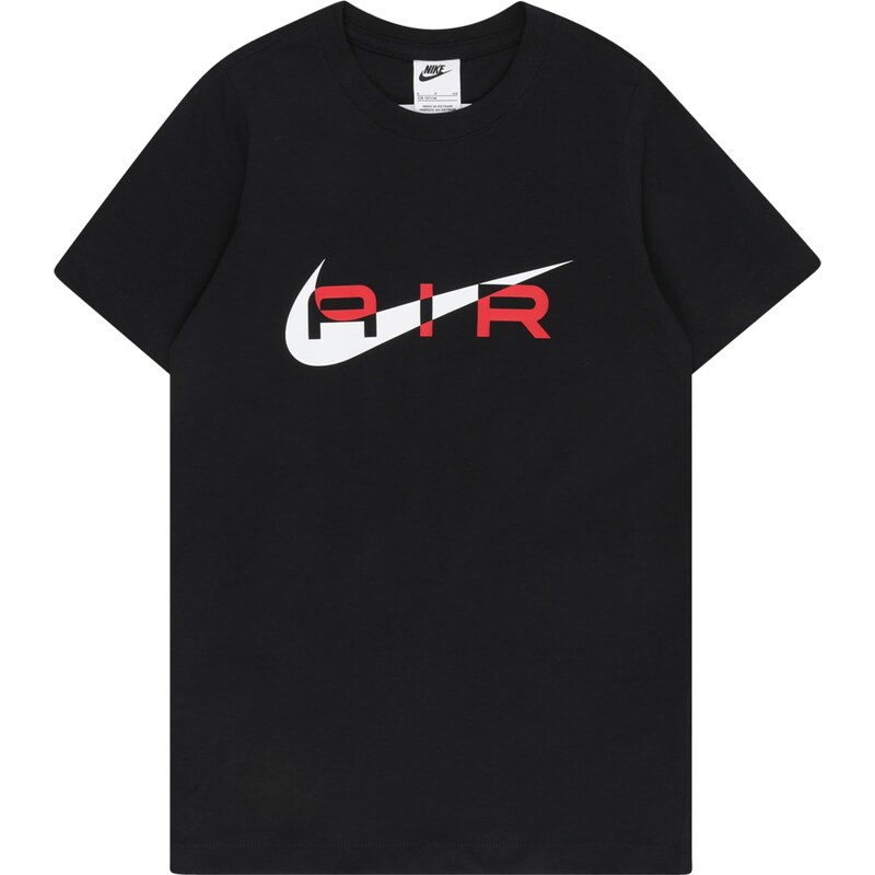 Nike Sportswear Póló 'AIR' piros / fekete / fehér