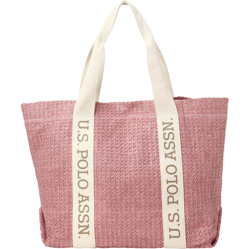U.S. POLO ASSN. Shopper táska homok / barna / fáradt rózsaszín