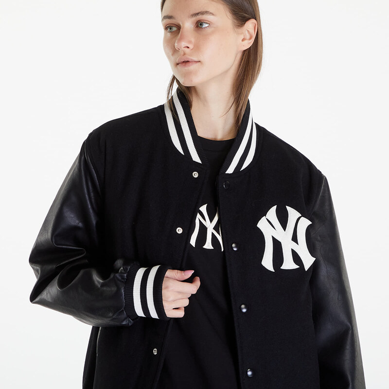 New Era New York Yankees MLB World Series Varsity Jacket UNISEX Black/ Off White