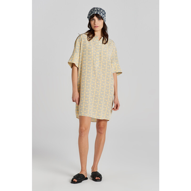 RUHA GANT REL G PATTERN SS TUNIC DUSTY YELLOW