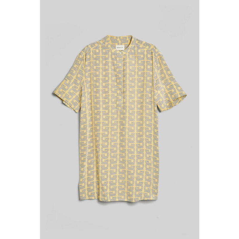 RUHA GANT REL G PATTERN SS TUNIC DUSTY YELLOW