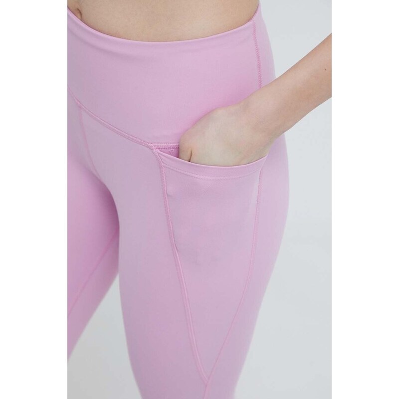 Reebok edzős legging LUX COLLECTION rózsaszín, sima