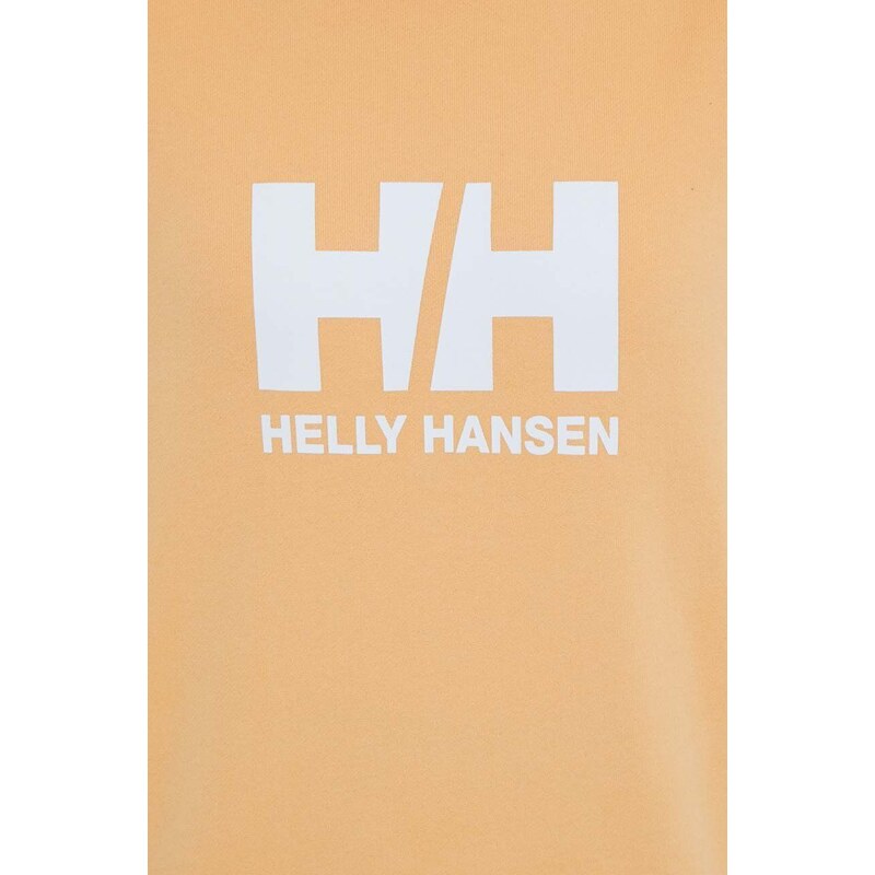 Helly Hansen pamut melegítőfelső sárga, női, nyomott mintás, 34462