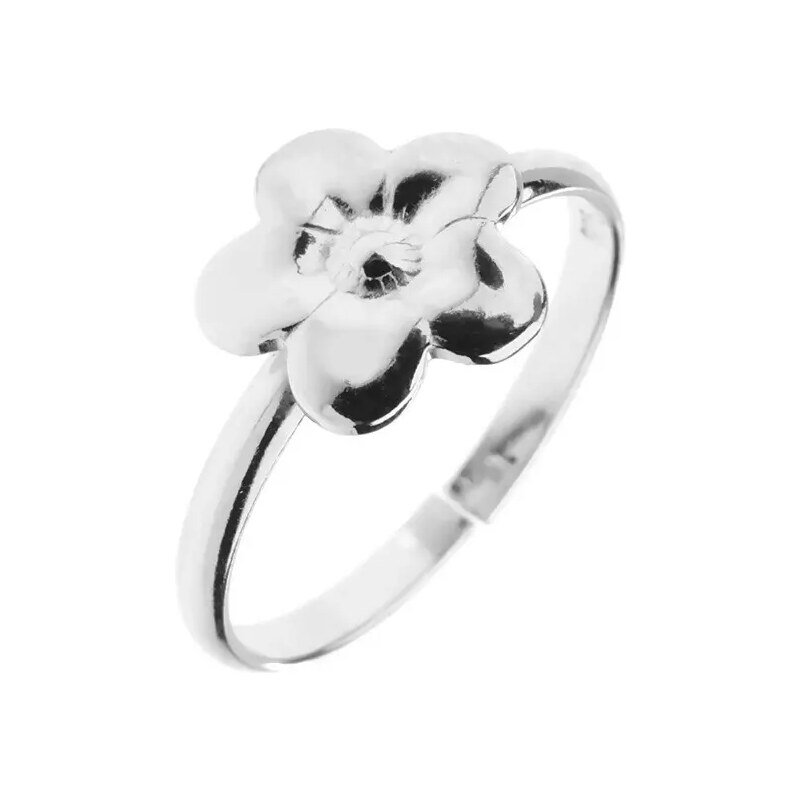 Ekszer Eshop - Gyűrű 925 ezüstből - gravírozott virág, állítható méret C25.16