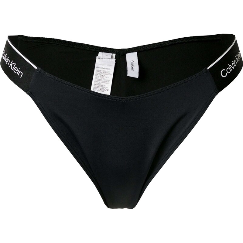 Calvin Klein Swimwear Bikini nadrágok 'META LEGACY' fekete / fehér