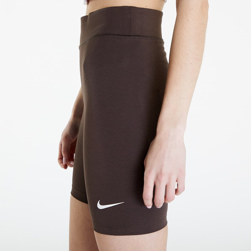 Női rövidnadrág Nike Sportswear Classics Women's High-Waisted 8" Biker Shorts Baroque Brown/ Sail