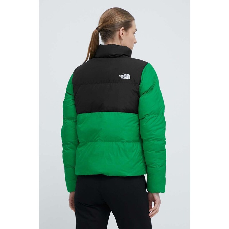 The North Face rövid kabát SAIKURU JACKET női, zöld, téli, NF0A853NROJ1