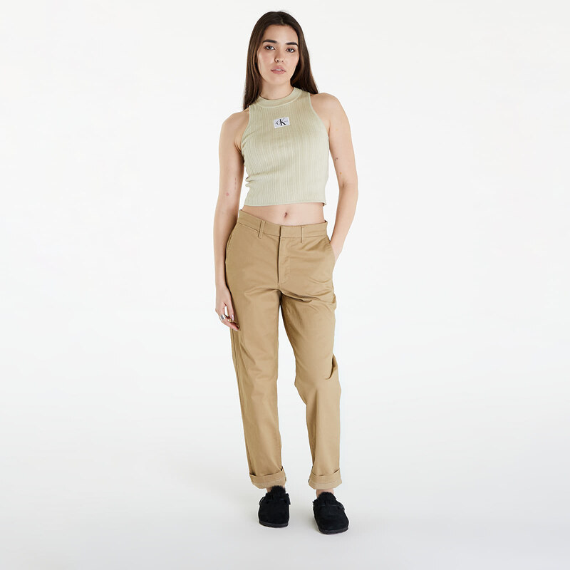 Női vászon nadrág Levi's Essential Chino Pants Khaki