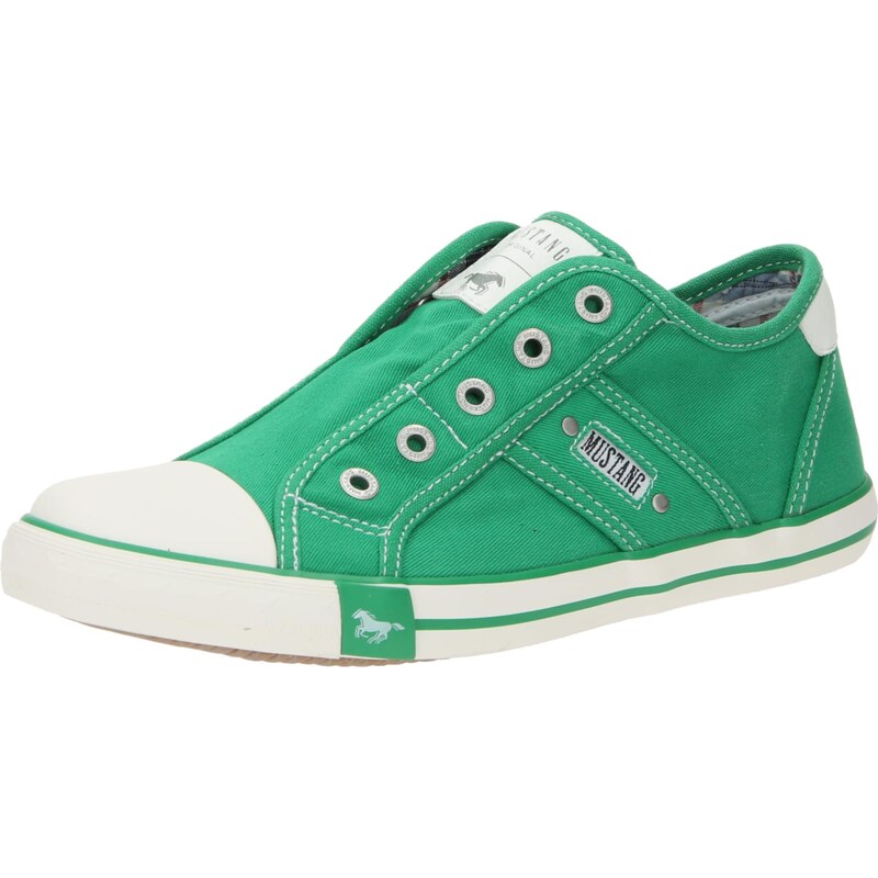 MUSTANG Belebújós cipők zöld / fehér