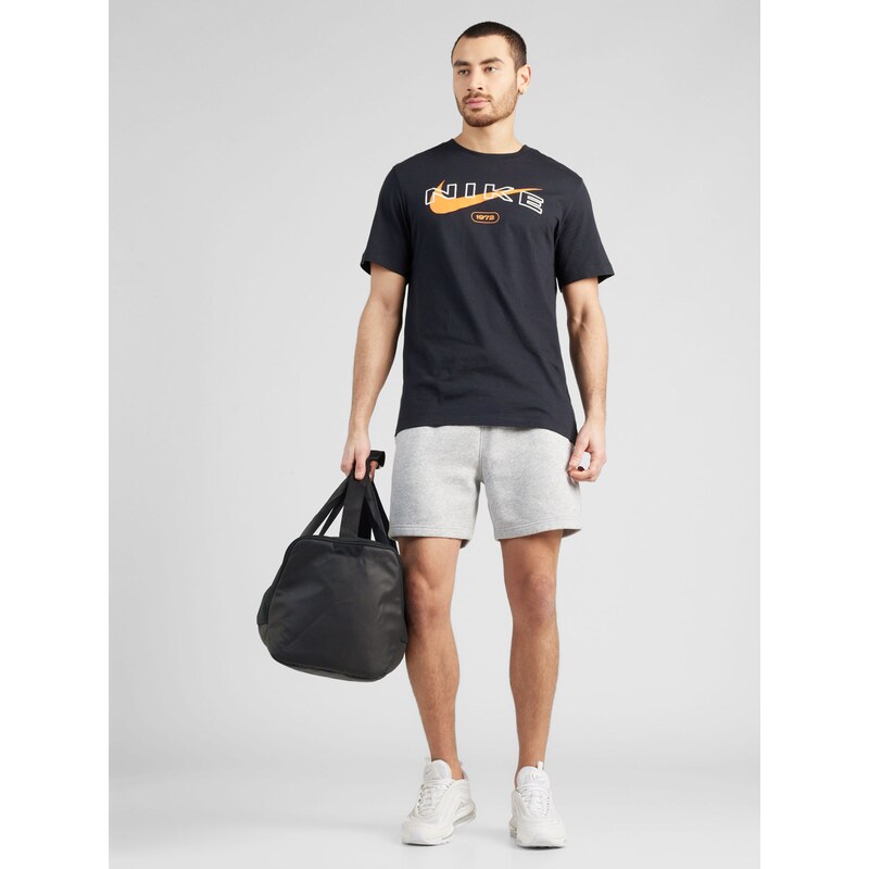 Nike Sportswear Póló 'Club' mandarin / fekete / fehér