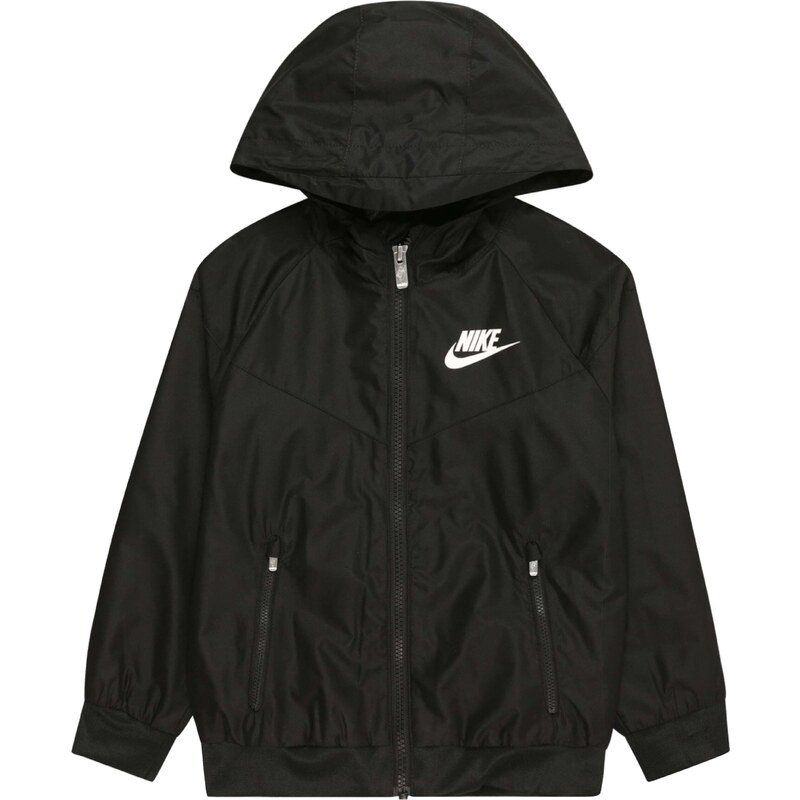 Nike Sportswear Átmeneti dzseki 'WINDRUNNER' fekete / fehér