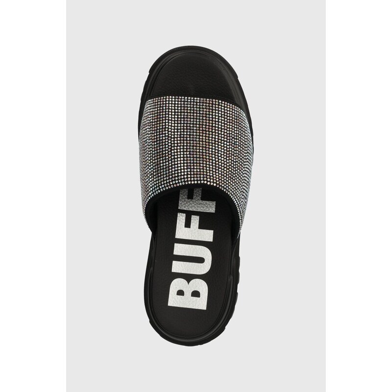 Buffalo papucs Aspha Slide Glam fekete, női, platformos, 1602211.BLM