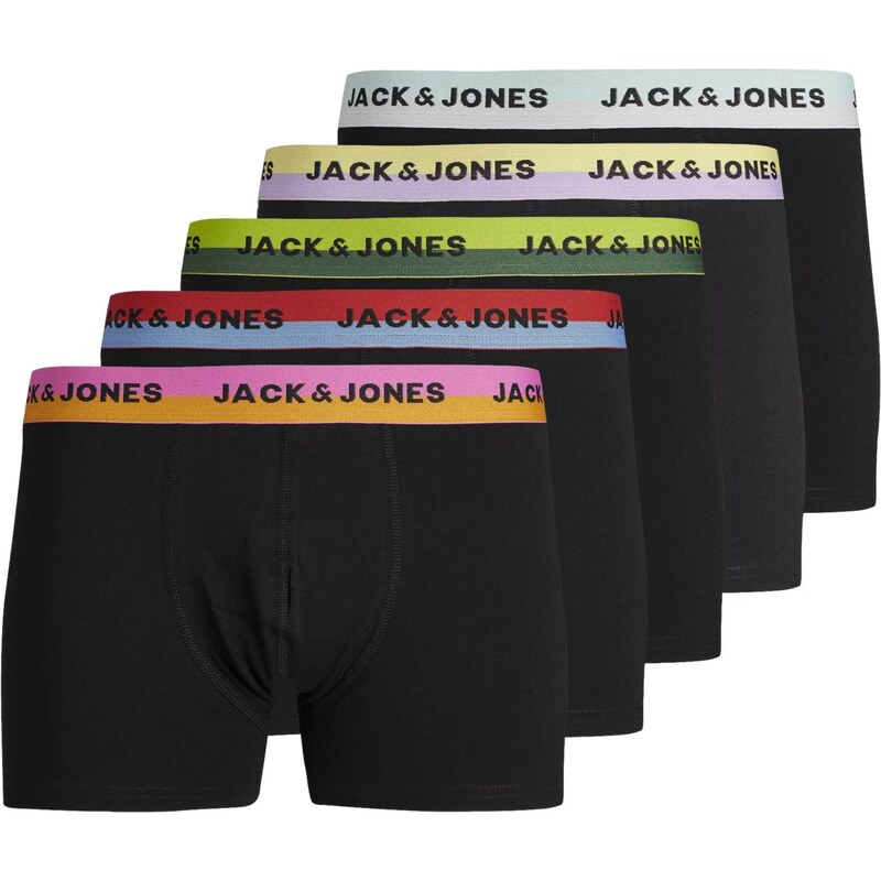 JACK & JONES Boxeralsók 'SPLITTER' zöld / rózsaszín / piros / fekete