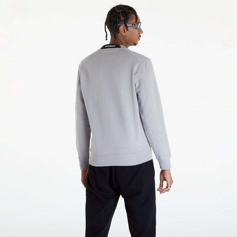 Férfi kapucnis pulóver C.P. Company Diagonal Raised Sweatshirt Drizzle Grey