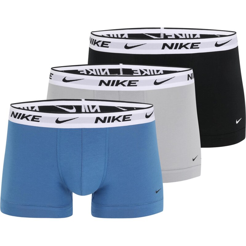 NIKE Sport alsónadrágok 'Everyday' azúr / világosszürke / fekete / fehér