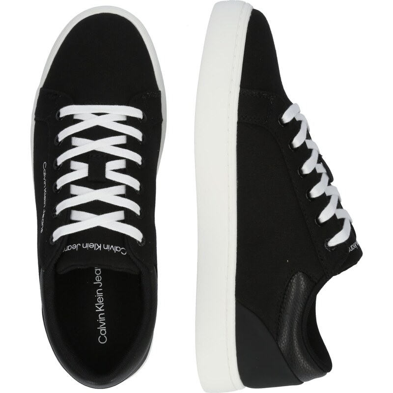 Calvin Klein Jeans Rövid szárú sportcipők 'CLASSIC' fekete / fehér