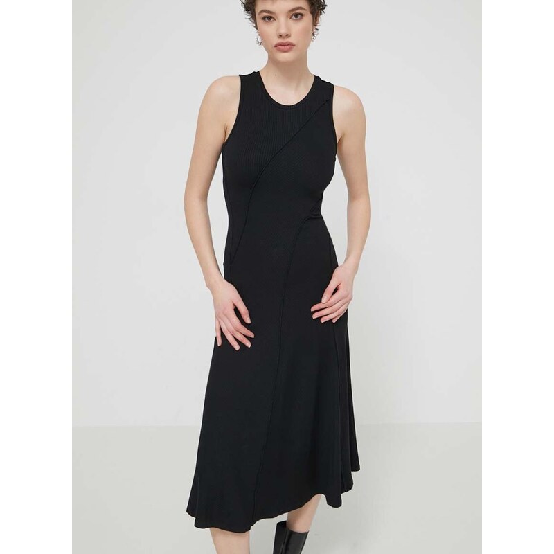 Desigual ruha FILADELFIA fekete, midi, harang alakú, 24SWVK56