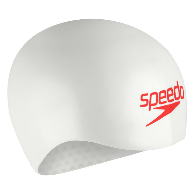 Speedo fastskin cap white/true cobalt/flame red m