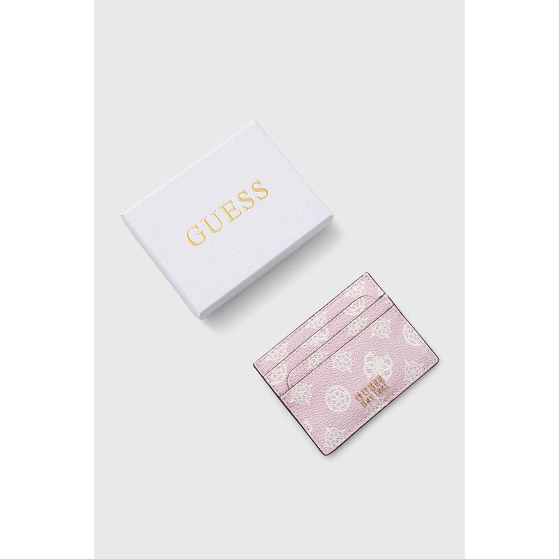 Guess kártyatartó LAUREL rózsaszín, SWPG85 00350