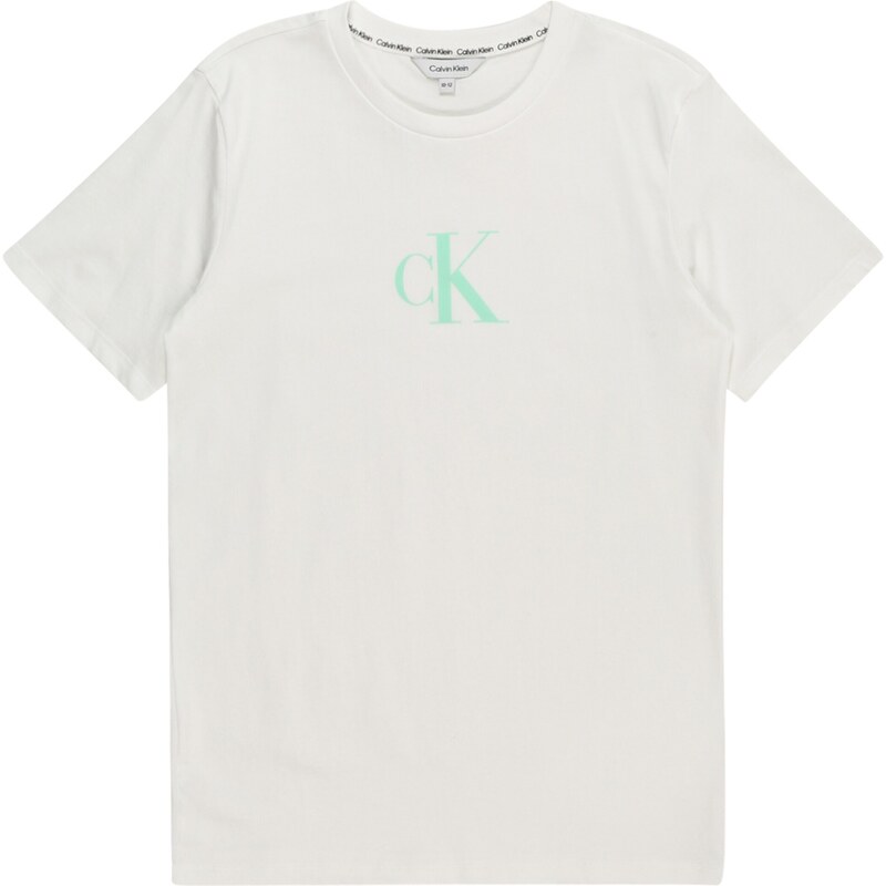 Calvin Klein Swimwear Póló citromzöld / fehér