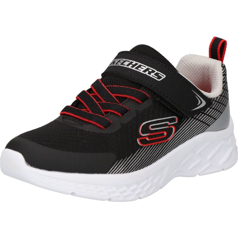 SKECHERS Sportcipő szürke / piros / fekete