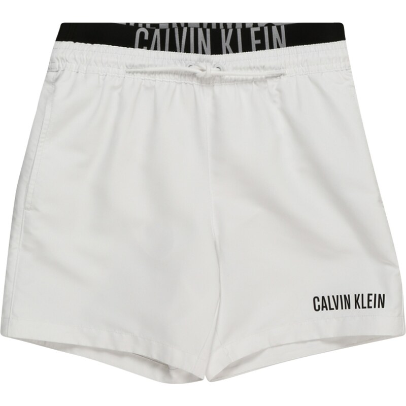 Calvin Klein Swimwear Rövid fürdőnadrágok 'Intense Power ' fekete / fehér