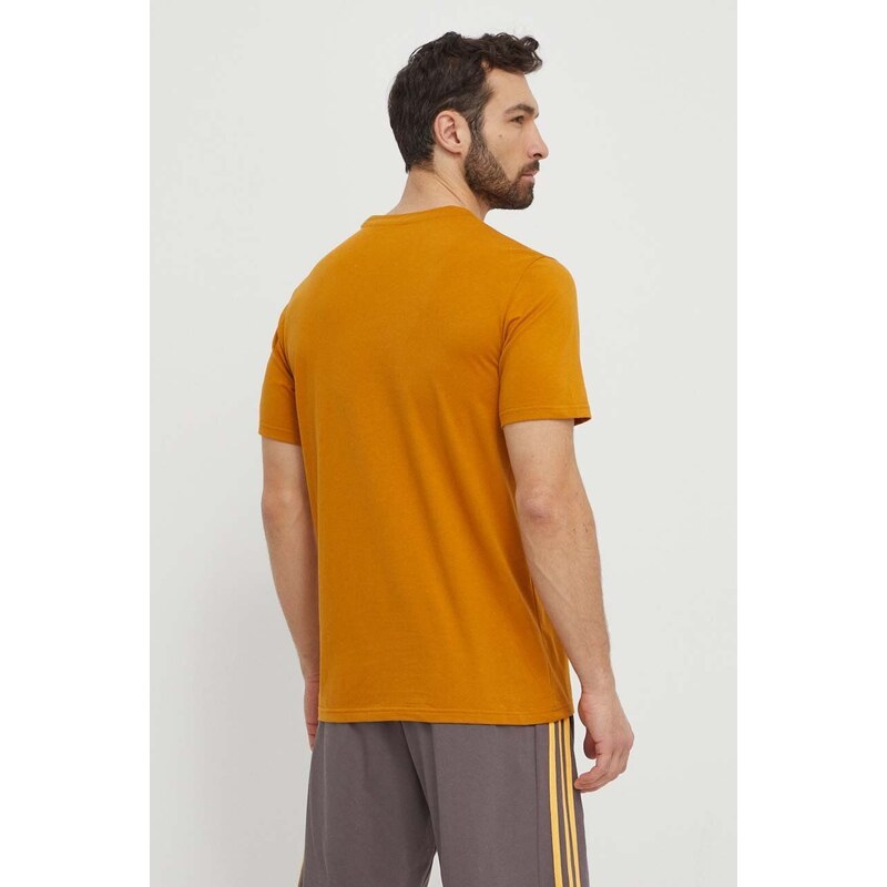 Fjallraven t-shirt Lush Logo T-shirt sárga, férfi, nyomott mintás, F12600219