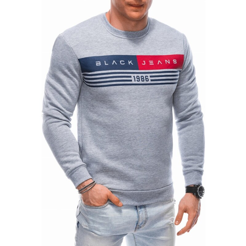 EDOTI Men's sweatshirt B1661 - grey