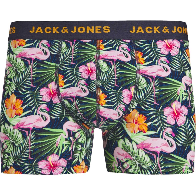 JACK & JONES Boxeralsók 'FLAMINGO' tengerészkék / tengerészkék / rózsaszín / fekete