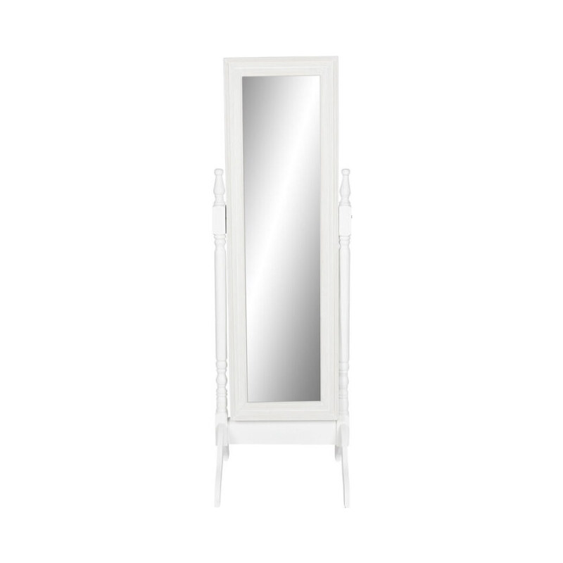 Álló Tükör Home ESPRIT Fehér 50 x 50 x 157 cm