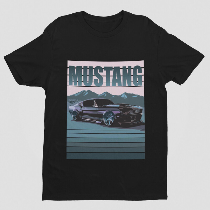 BHarts Design Mustang - környakú póló