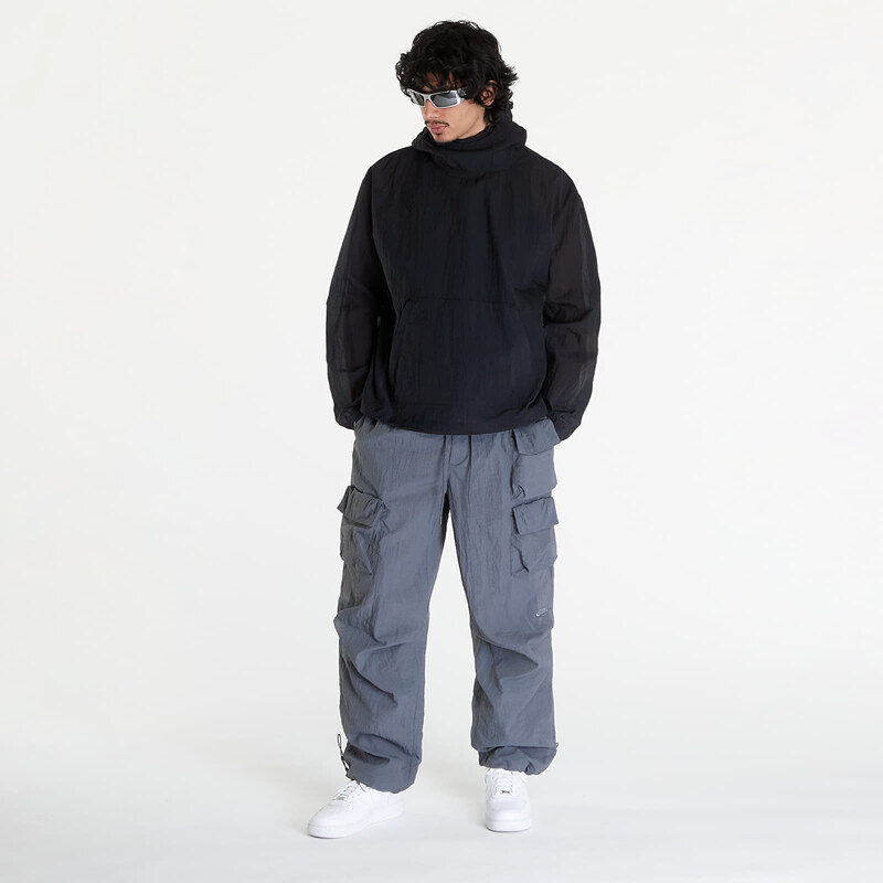 Férfi kapucnis pulóver Nike Sportswear Tech Pack Men's Woven Mesh Pullover Black/ Black