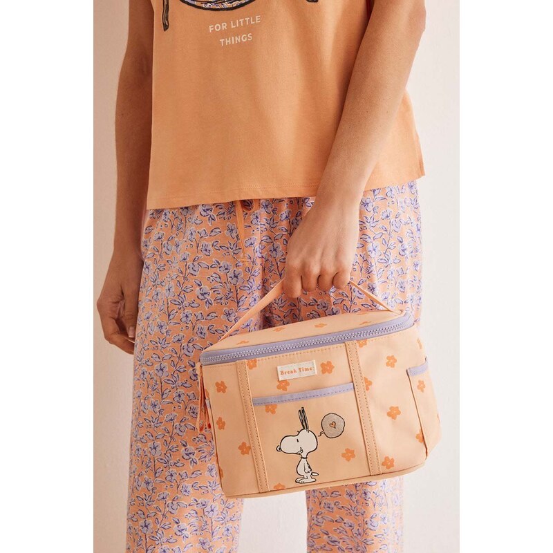 women'secret utazazós kozmetikai táska Snoopy narancssárga