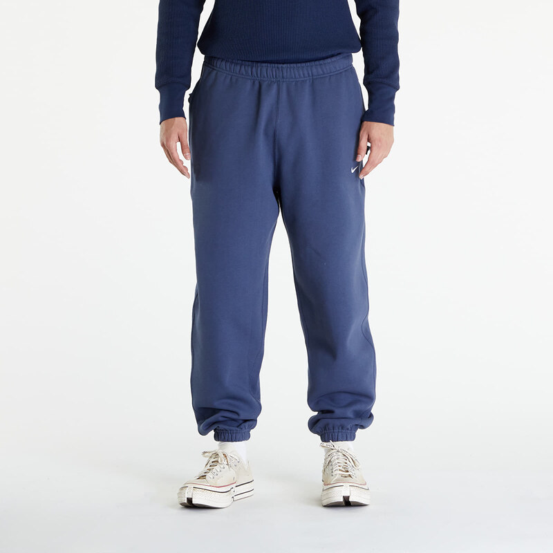 Férfi melegítőnadrágok Nike Solo Swoosh Men's Fleece Pants Thunder Blue/ White