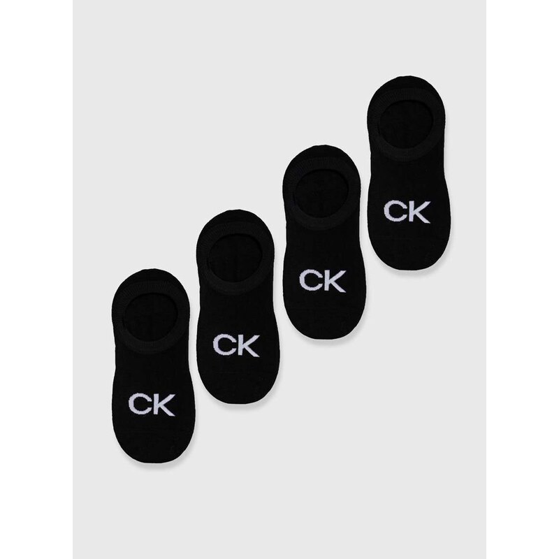 Calvin Klein zokni 4 pár fekete, női, 701220509