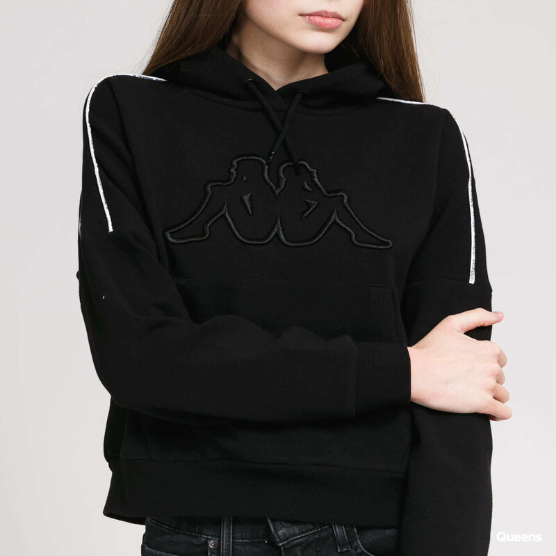 Női kapucnis pulóver Kappa Logo Tape Bicli Black