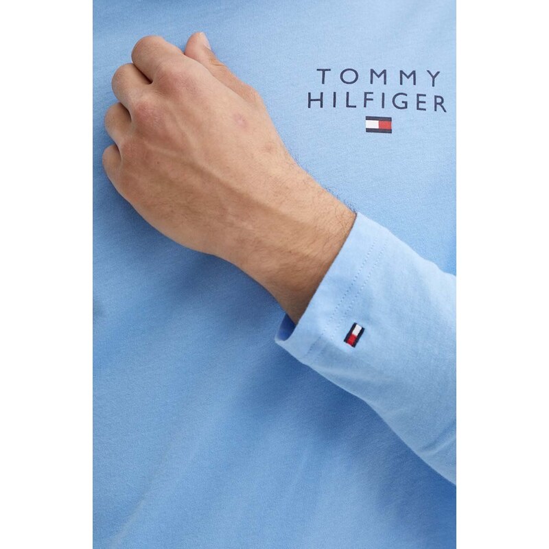 Tommy Hilfiger pamut hosszú ujjú otthoni viseletre sima