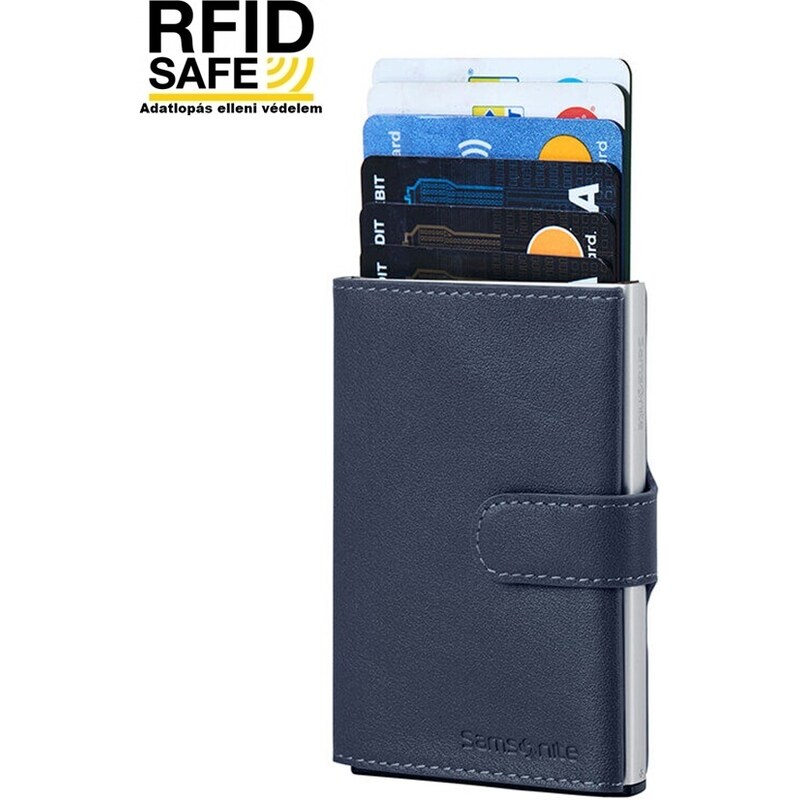 Samsonite ALU FIT sötétkék RFID védett pénztárca, kártyatartó 133890-1090