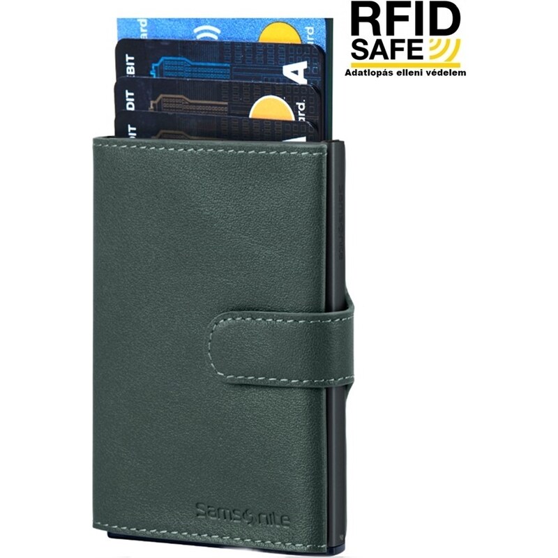 Samsonite ALU FIT sötétzöld RFID védett pénztárca, kártyatartó 133890-9199