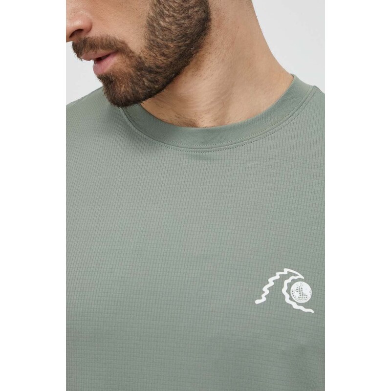Quiksilver edzős póló Lap Time zöld, nyomott mintás