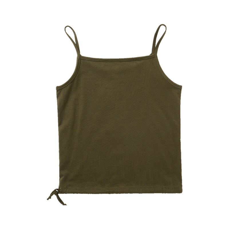Brandit női tank top vékony pántokkal, olajzöld színű