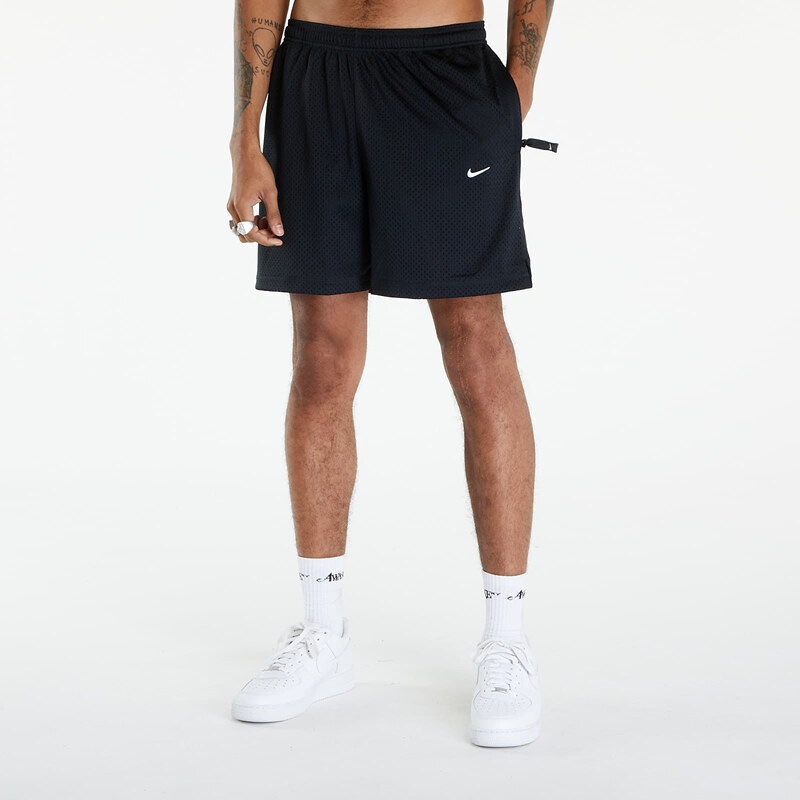 Férfi rövidnadrág Nike Solo Swoosh Men's Mesh Shorts Black/ White