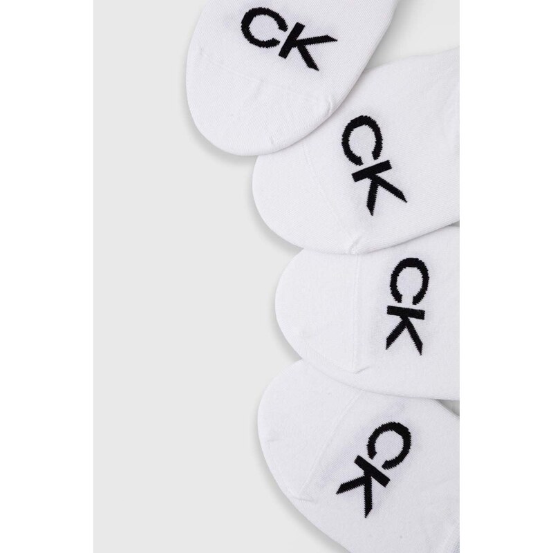 Calvin Klein zokni 4 pár fehér, női, 701220509