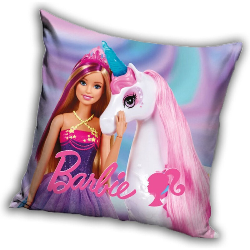 Barbie Unicorn párnahuzat 40x40 cm Velúr