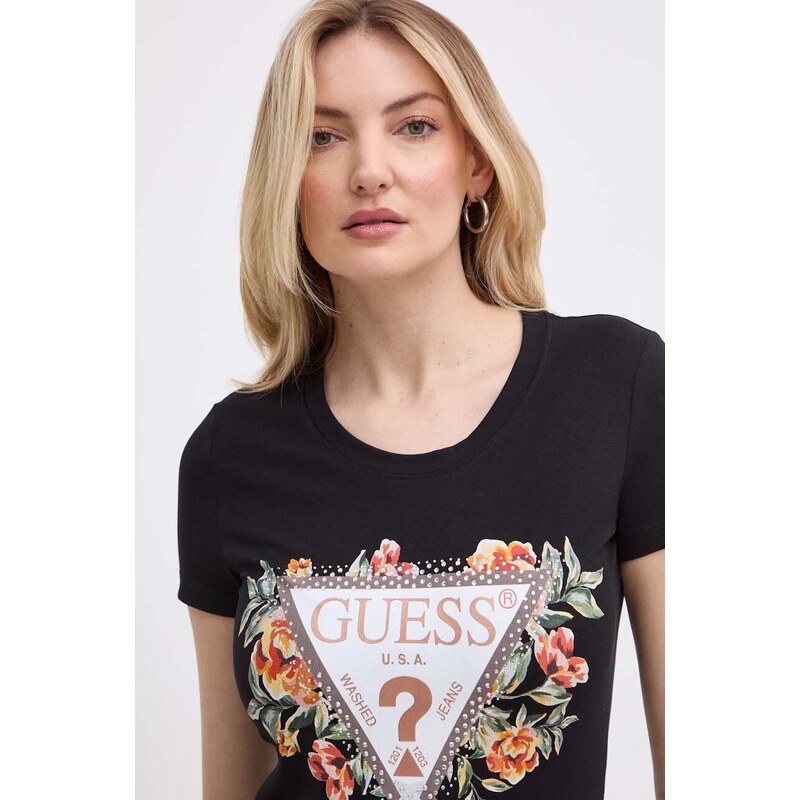 Guess t-shirt női, fekete, W4GI24 J1314