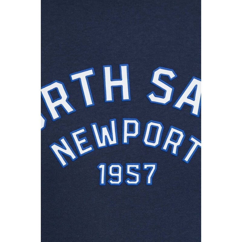 North Sails pamut póló sötétkék, férfi, nyomott mintás, 692988