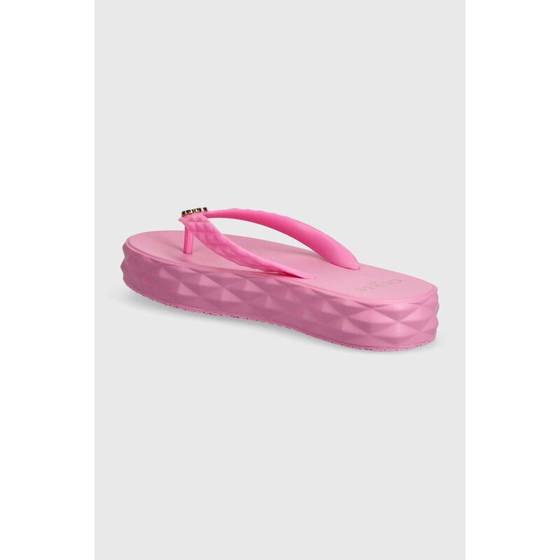 Guess flip-flop rózsaszín, női, platformos, E4GZ26 BB00F