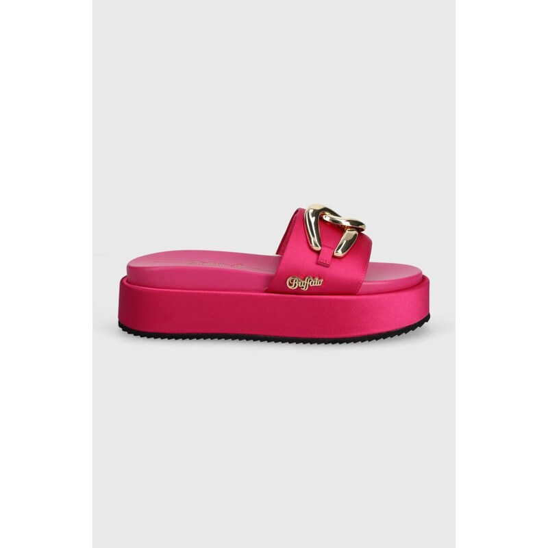 Buffalo papucs Noa Slide Chain rózsaszín, női, platformos, 1602236.MAG