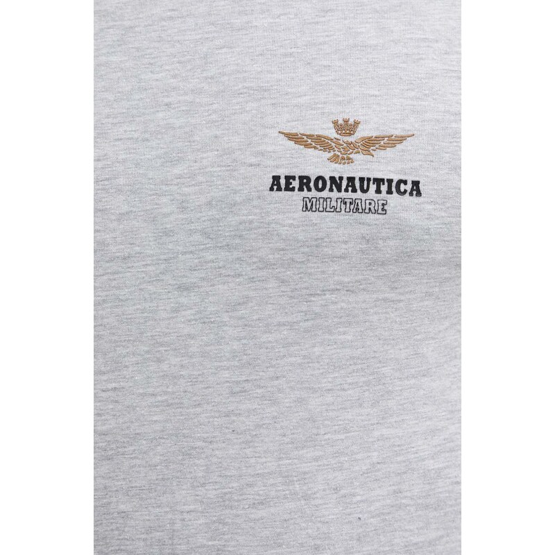 Aeronautica Militare t-shirt szürke, férfi, nyomott mintás, AM1UTI003