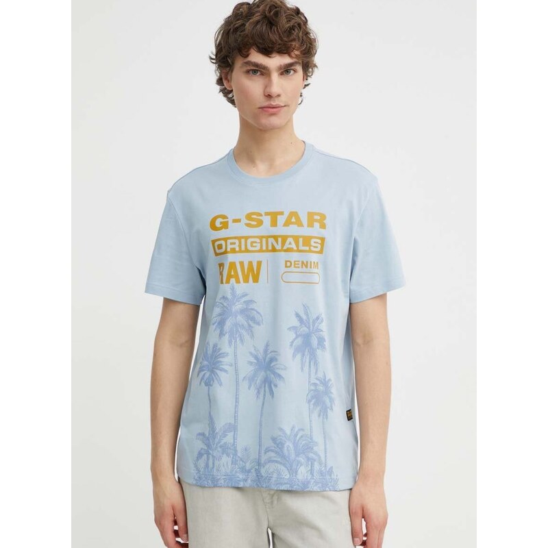 G-Star Raw pamut póló férfi, nyomott mintás, D24681-336